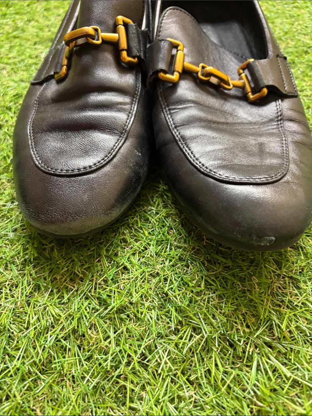 Massimo Dutti Black Leather Horsebit Almond Toe Slip-On Loafer Flats Women 39 - Picture 2 of 6